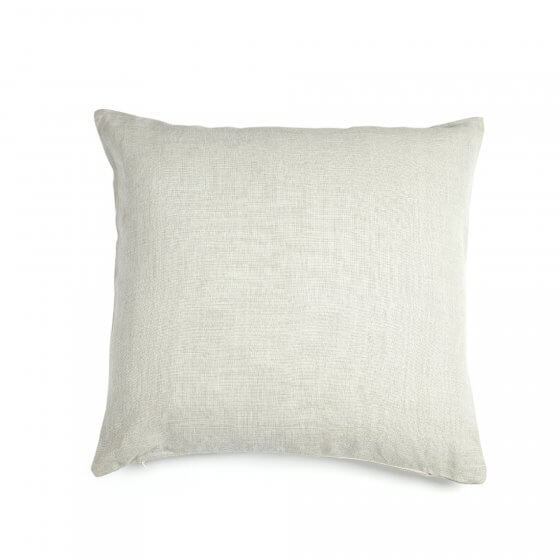 Ré - Washed Belgian Linen Pillow Silver / 25’x25’ COVER Libeco Cushion $159
