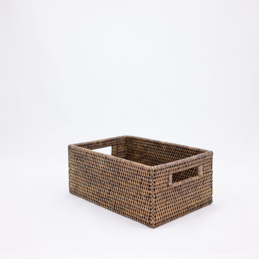 Rectangle Baskets with Handles - 8’ x 12’ 5’ / Antique Brown - Matahari - $63