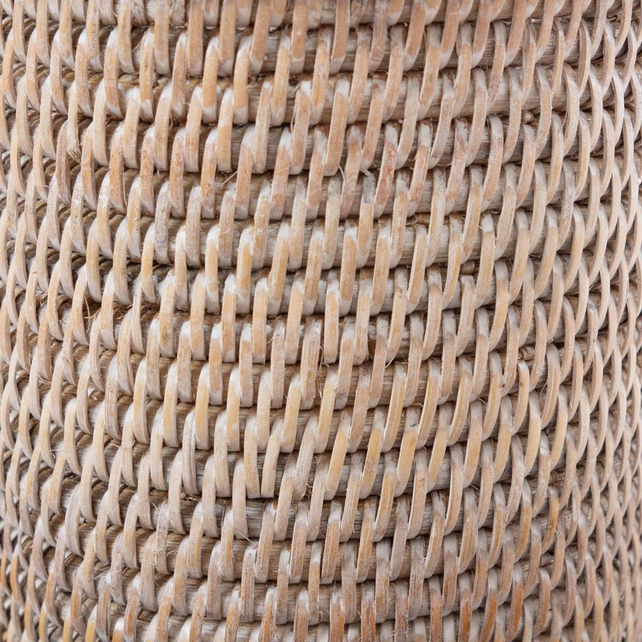 Rectangular Basket with Loop Handles - 20’ x 15’ 13.5’ / White Wash - Matahari - Baskets - $265