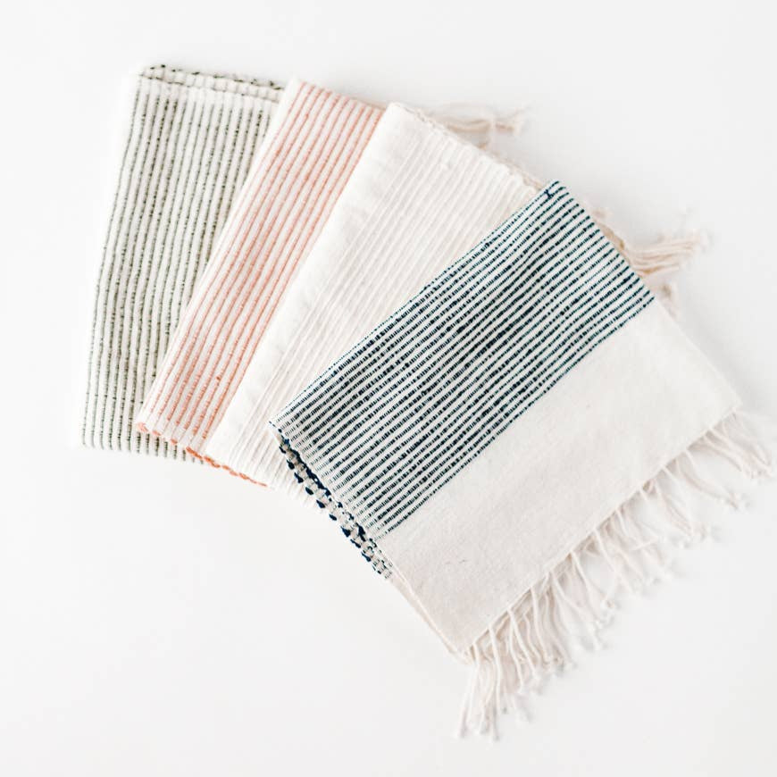 Riviera Striped Cotton Hand Towel - Creative Women - Table