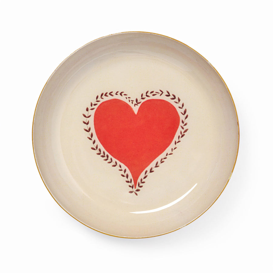 Round Enamel Tray - Heart - Roomytown Inc - Accessories - $18