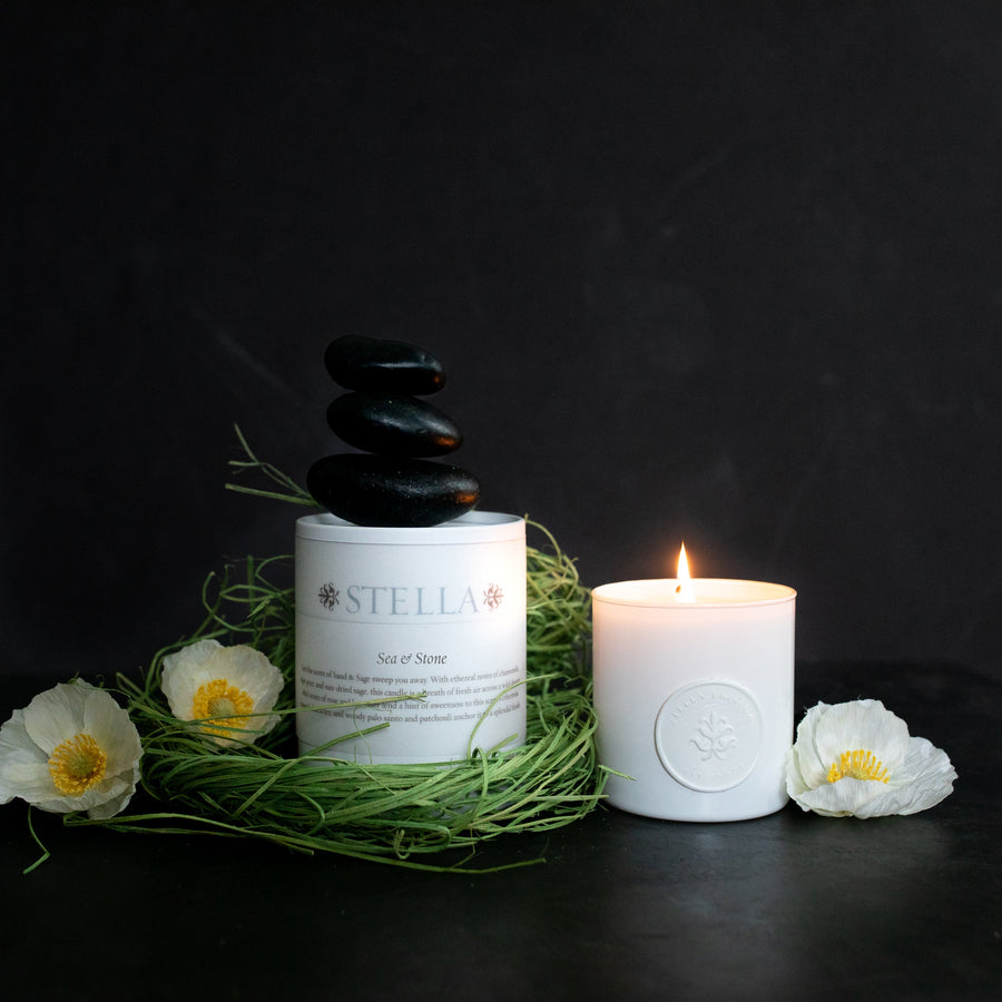 Sea & Stone Blanca Beeswax Candles Stella Fragrance $60