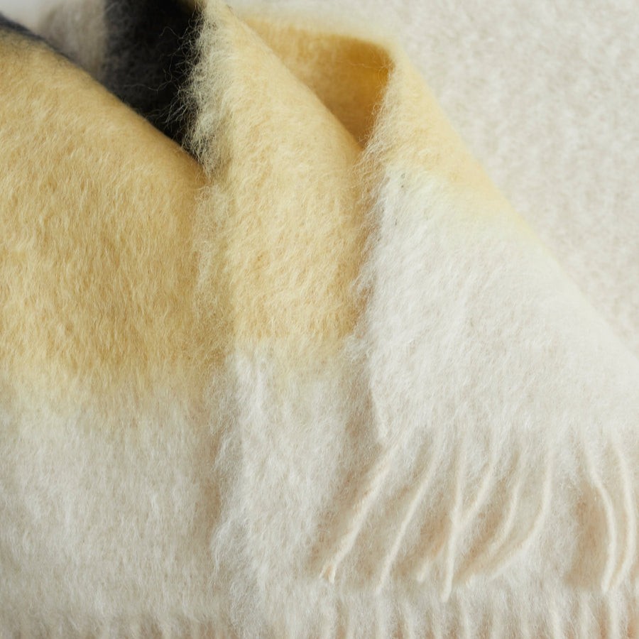 Serenity Mohair Throw - Lemon SE-35 - Mantas Ezcaray - $375