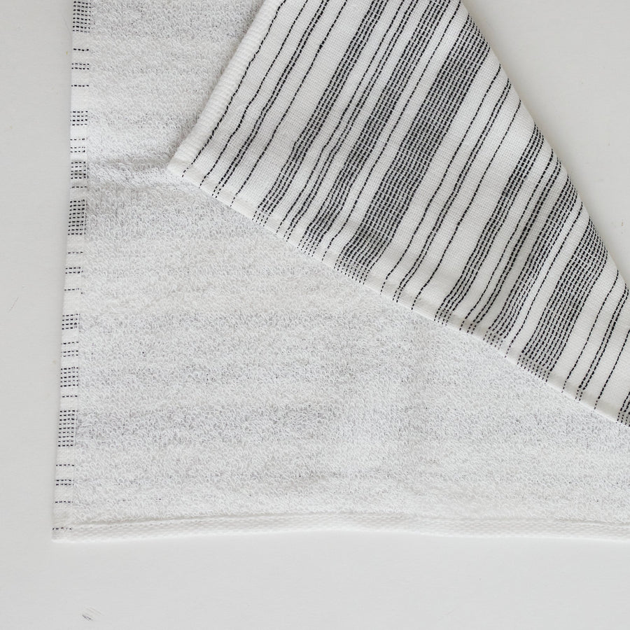 Shirt Stripe Towels - Wash Cloth 10’’ x / Black - Morihata International Ltd. Co. - Bath - $10
