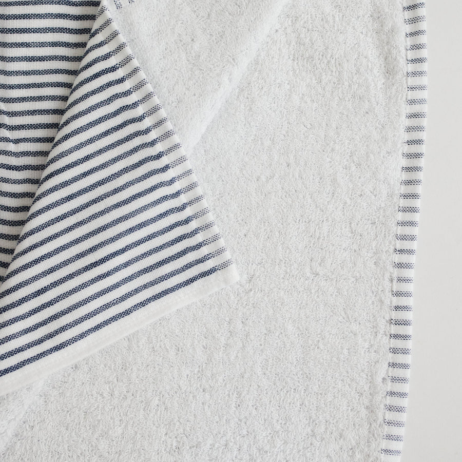 Shirt Stripe Towels - Wash Cloth 10’’ x / Navy - Morihata International Ltd. Co. - Bath - $10