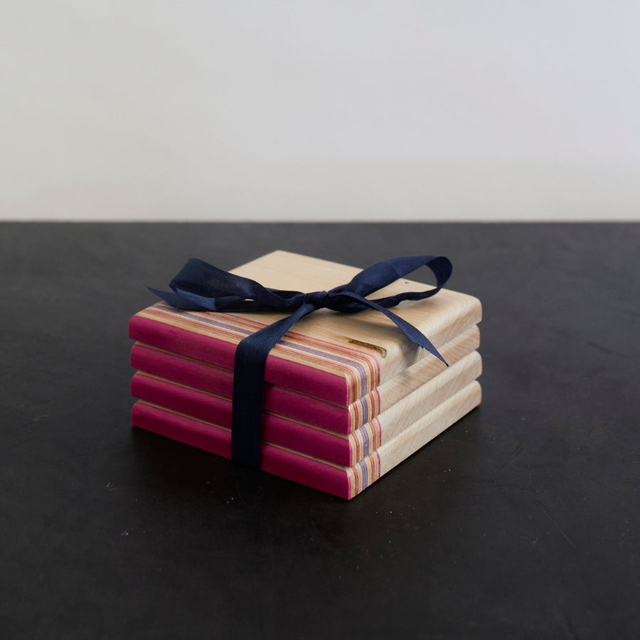 Skate Coasters - Thin Stripes - Pink - Also... - Table - $95