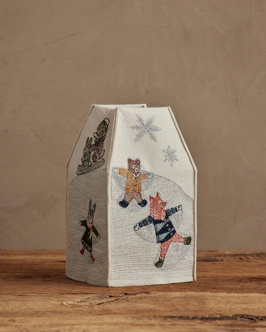 Snow Day Tissue Box Cover - Coral & Tusk - Holiday - $90