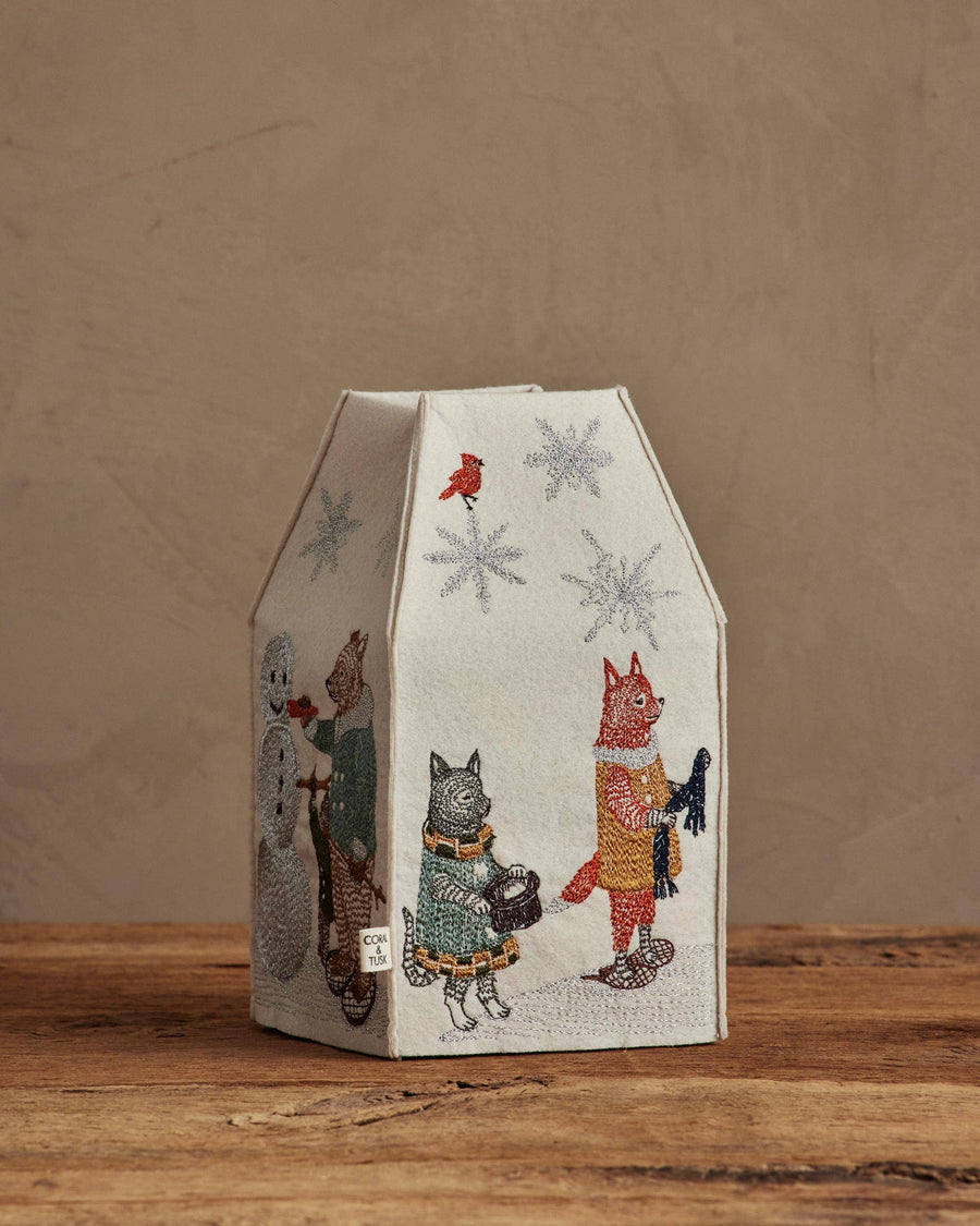 Snow Day Tissue Box Cover - Coral & Tusk - Holiday - $90