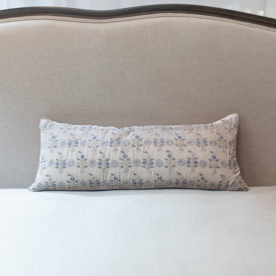 Soft Silver Cushions - Gujarat Flower 12’x30’ Anke Drechsel Cushion $595