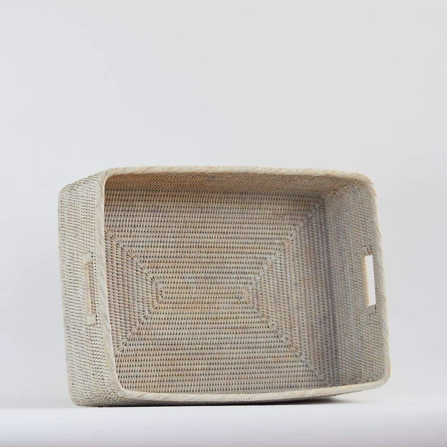 Storage Basket - Rectangular - White Wash / 23’’ x 17’’ 8’’ - Matahari - Baskets - $279