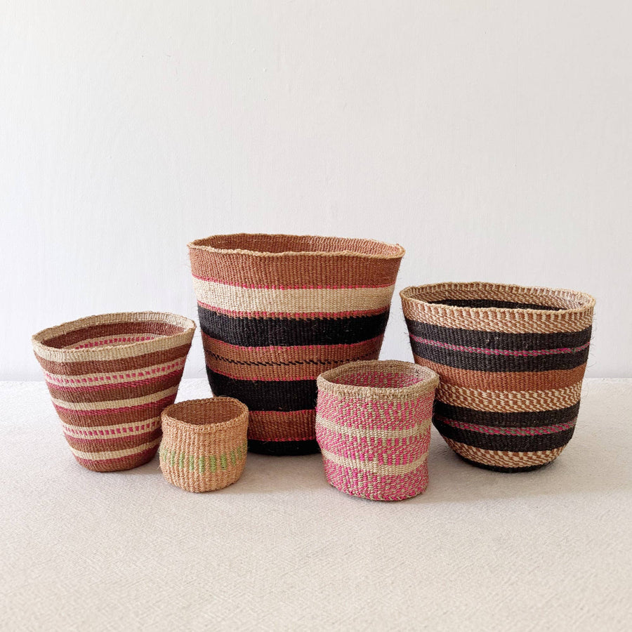 Storage Plant Basket - Brown/Pink - Amsha - Baskets