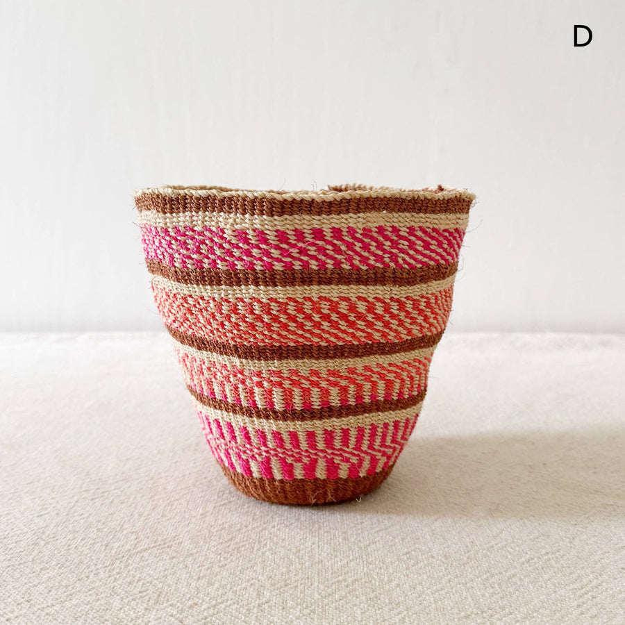 Storage Plant Basket- Pink & Brown - Option D - Amsha - Baskets - $40