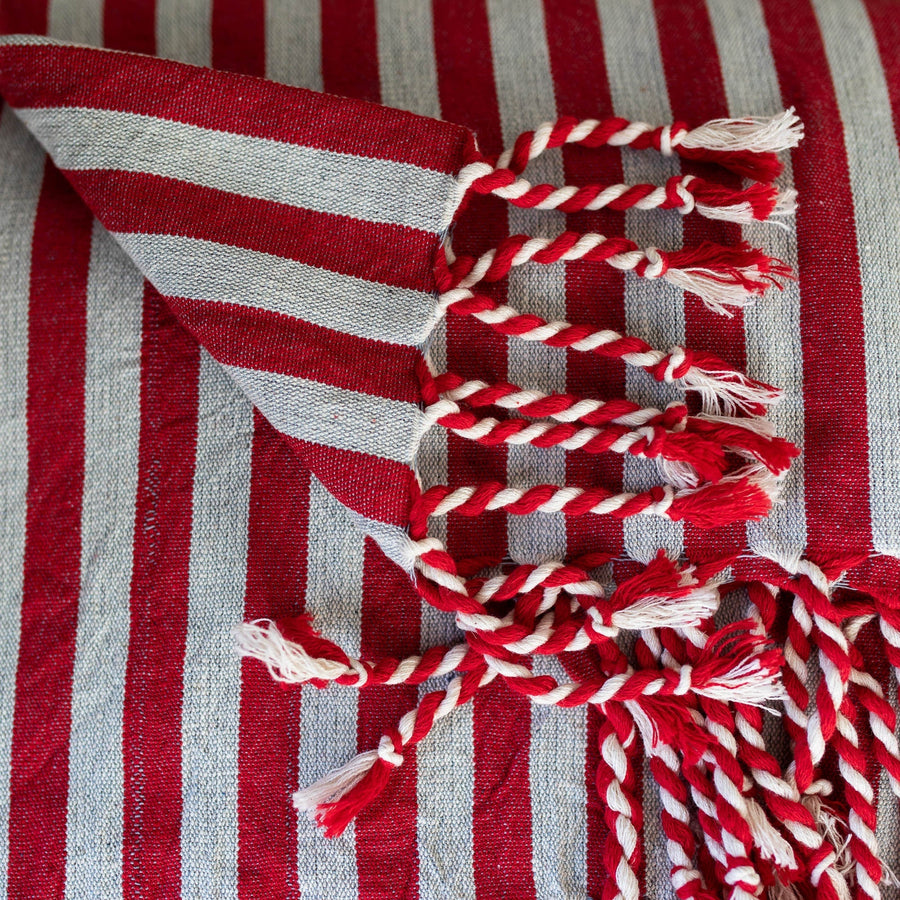 Striped Red Towel - 80 x 40’ - Mizar & Alcor - Bath - $65