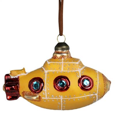 Submarine Ornament Glass - HomArt - Holiday - $22