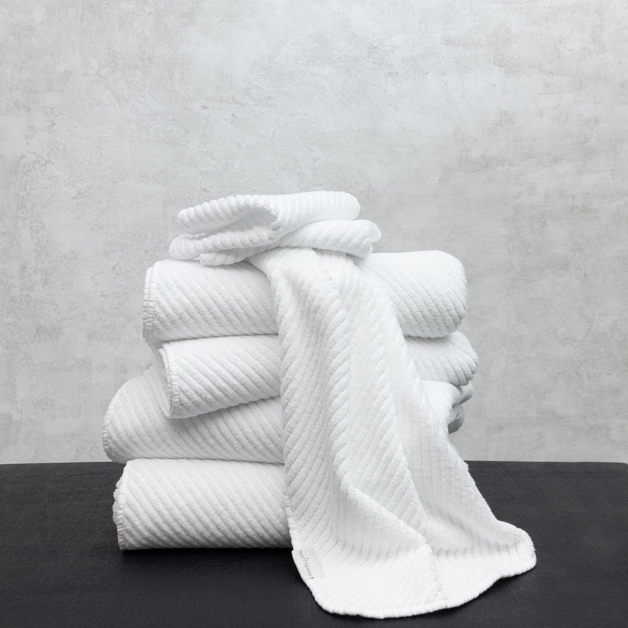 Super Twill Towels - Hand Towel 17’ x 30’ / White Abyss & Habidecor Bath $45