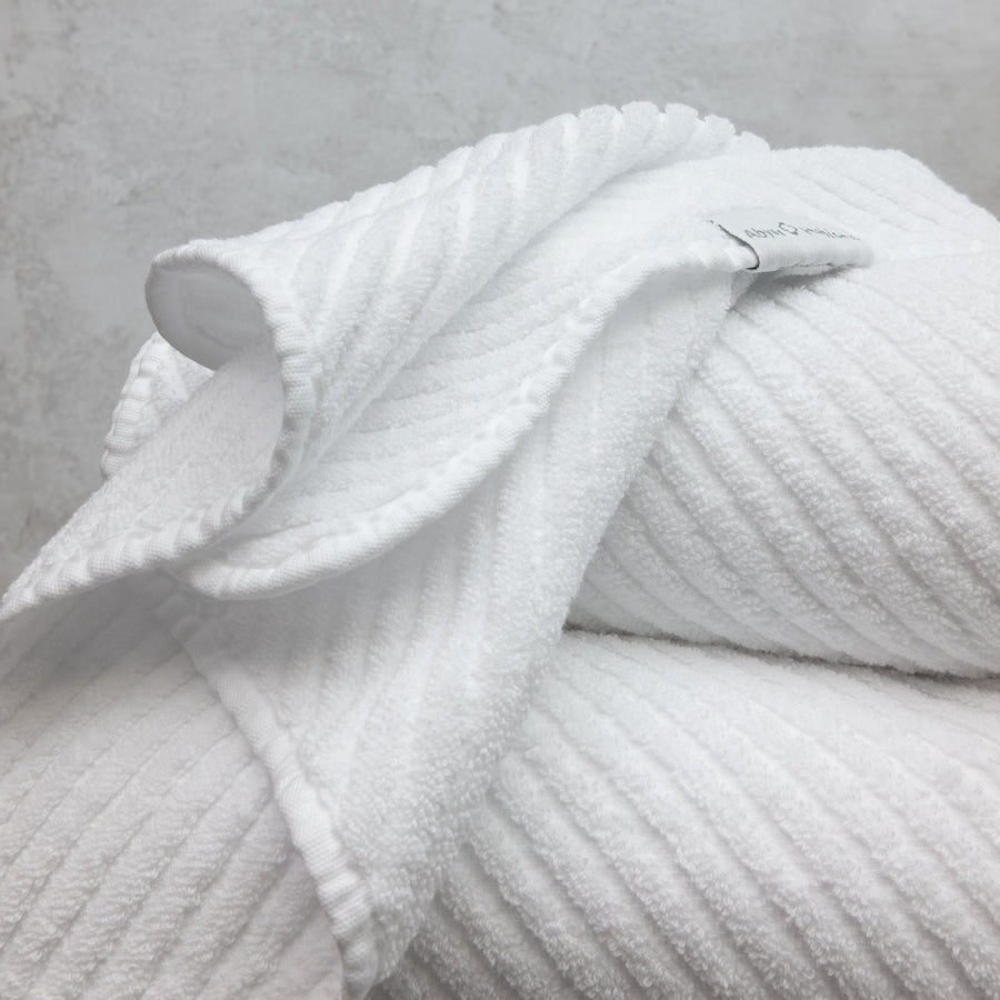 Super Twill Towels - Wash Cloth 12’ x / White Abyss & Habidecor Bath $20