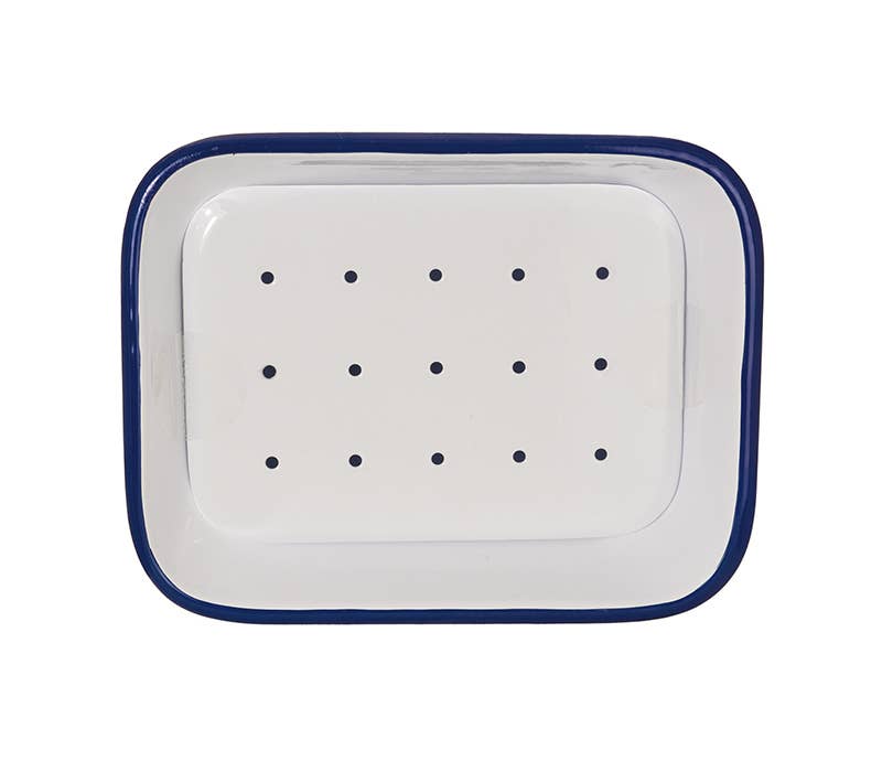 Tadé | White & Blue Soap DIsh - Lothantique Inc. - $19