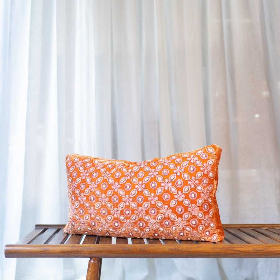 Tangerine Cushions - Gujarat Dots 12’ x 22’ 2’ - Anke Drechsel - Cushion - $590