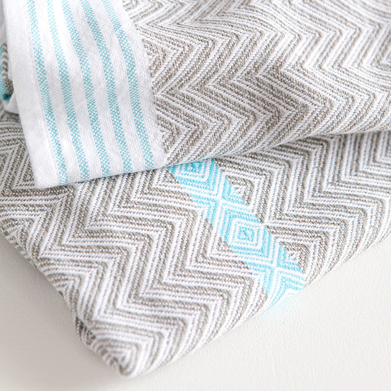 Tawulo Towels - Aqua / Bath Sheet - 41.5” x 71” - Mungo - $97