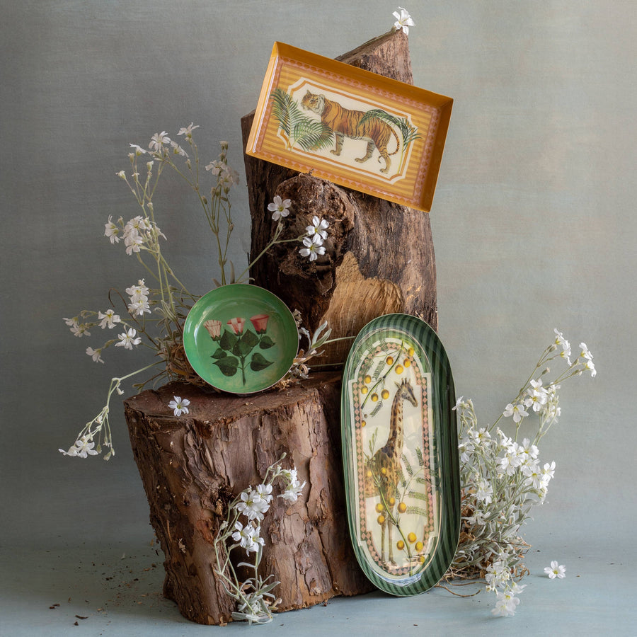 Tiger Enamel Tray - Roomytown Inc - Accessories - $28