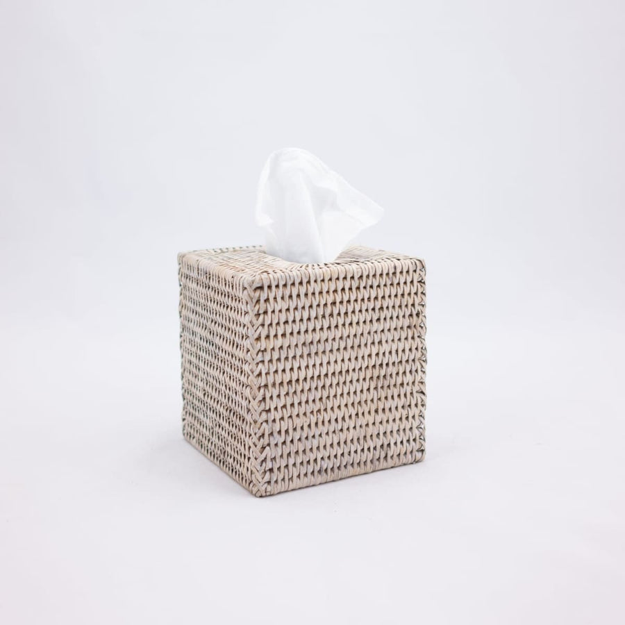 Tissue Cover - Boutique - White Wash / 5.75’’ x 6.25’’ - Matahari - Baskets - $45