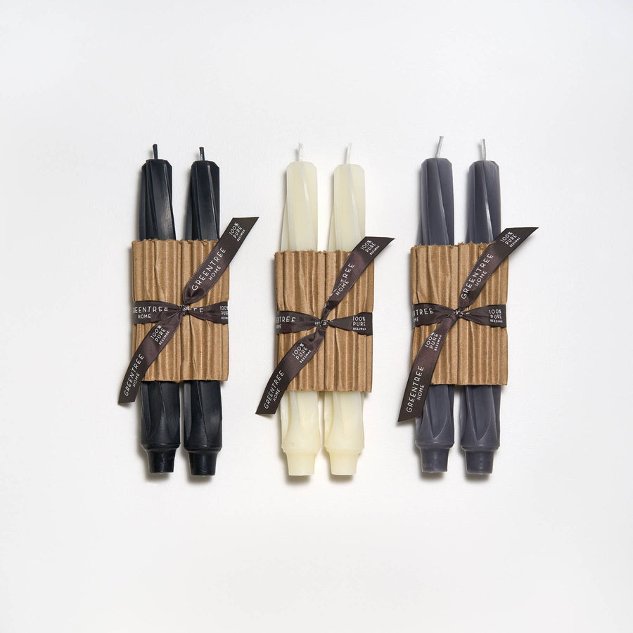 Twist Beeswax Tapers 9’’ - Greentree Home Candle - Fragrance