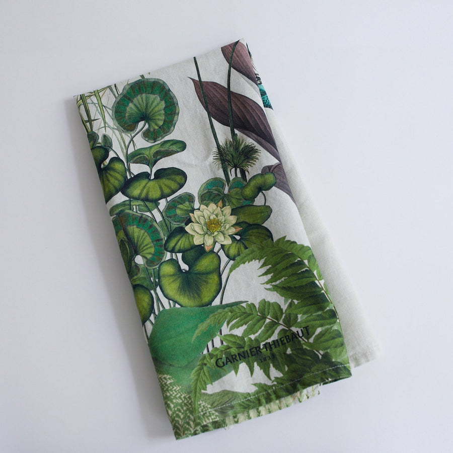Water Lily Kitchen Towel - 20’ x 28’ - Garnier Thiebaut - Table - $27