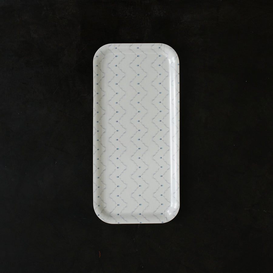 Wavy Blue Birchwood Tray - Form Press - Accessories