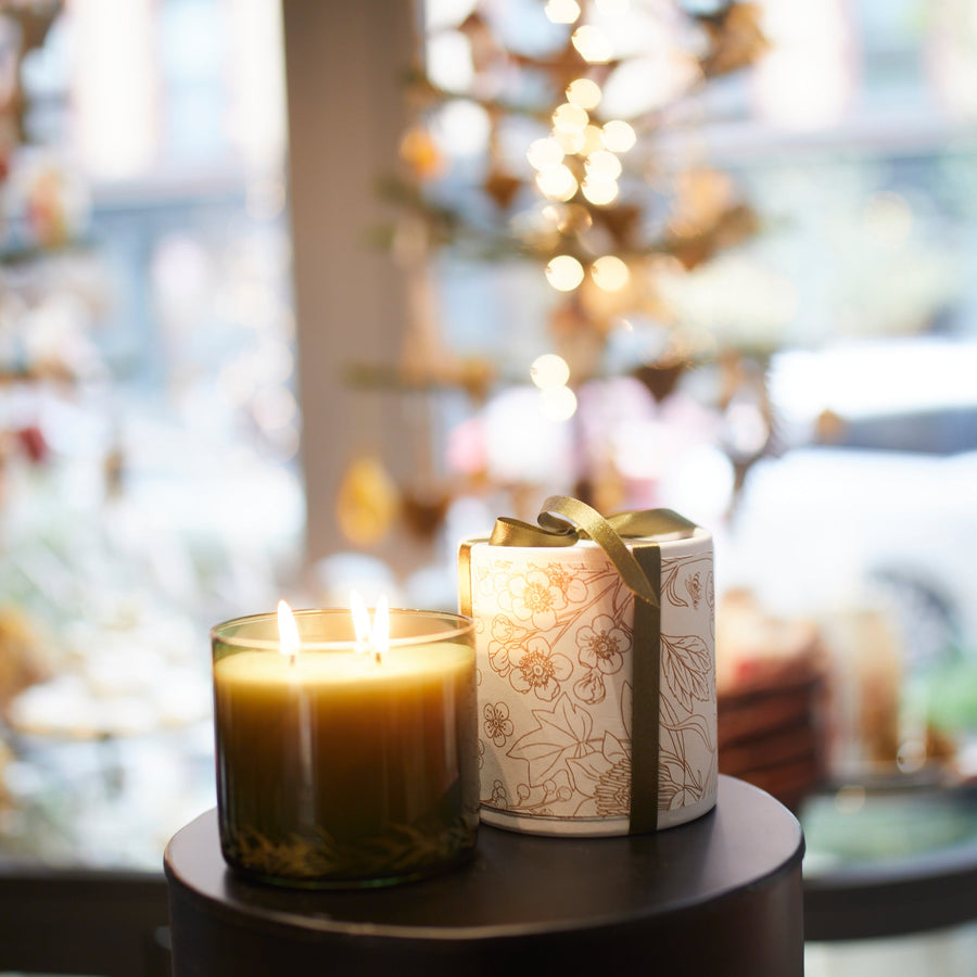 Winter Pine Holiday Beeswax Candle - Stella Tribeca - Fragrance