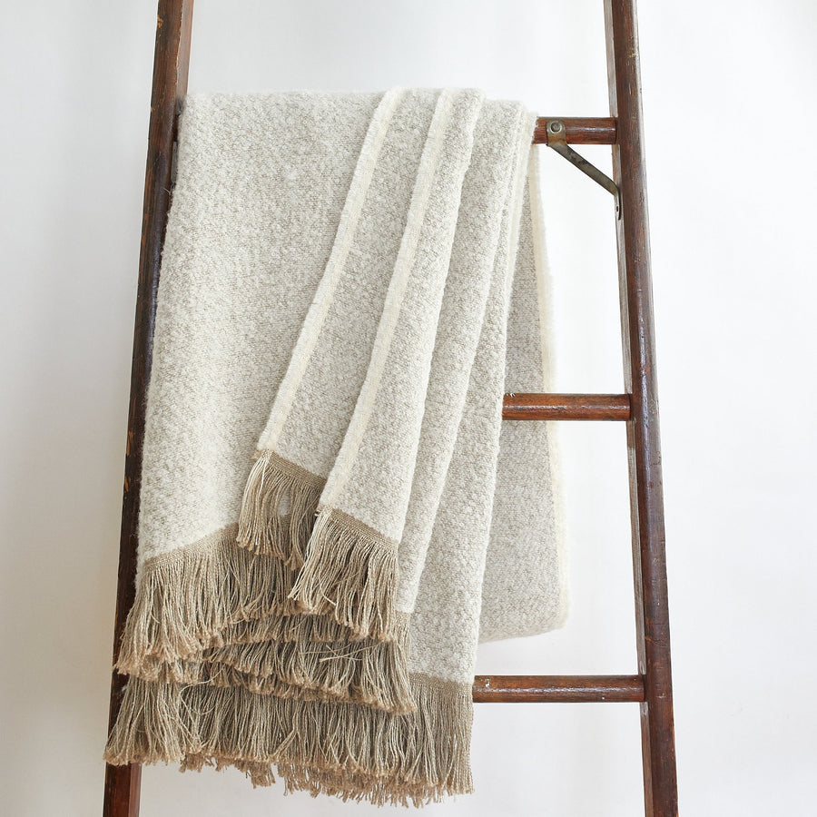 Winters Throw - 70’’ x 55’’ / Cream 11 - uniq’uity - $750