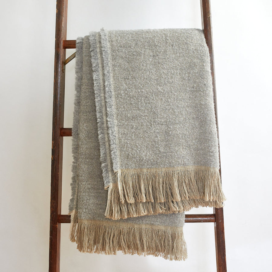 Winters Throw - 70’’ x 55’’ / Light Grey 82 - uniq’uity - $750