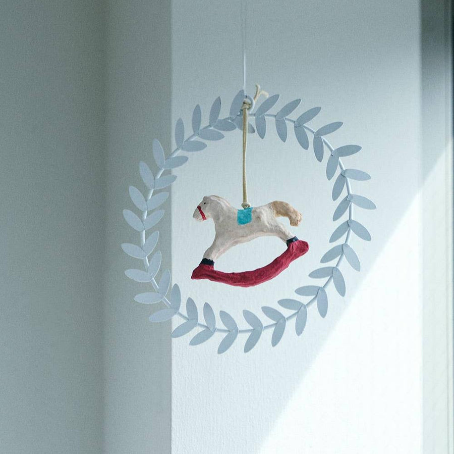 Wreath Olive Ornament - Fog Linen Work - Holiday - $18