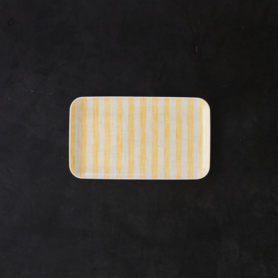 Yellow Stripe Tray - 8.5 x 5’ Fog Linen Accessories $18