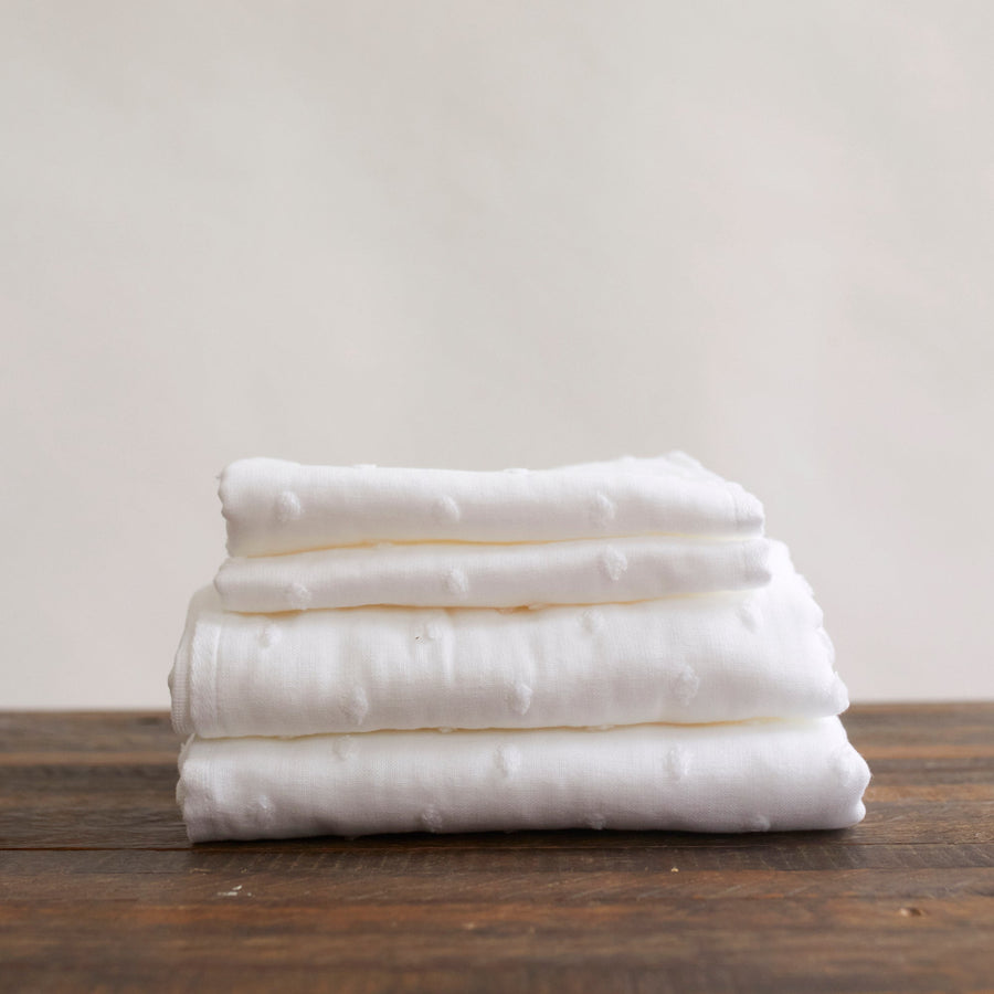 Zero Twist Gauze Dot Towel - Uchino - Bath - $50