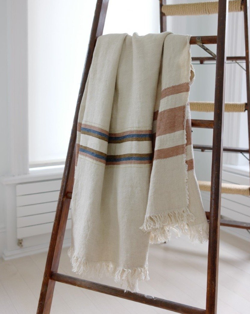 Belgian Towel - Fouta - Special Order - Harlan Stripe - Libeco - Bath - $239