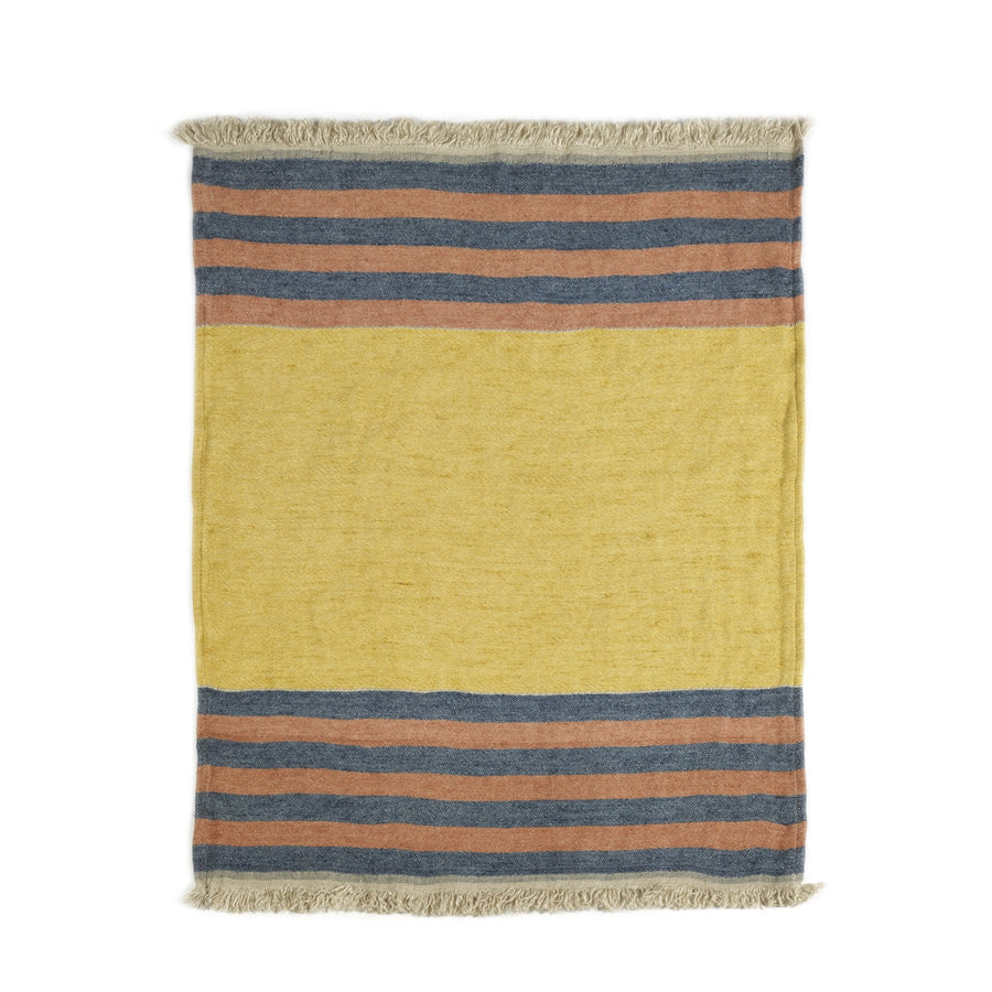 Belgian Towel - Hand- Set of Six - Special Order - Red Earth Stripe - Libeco - Bath - $366