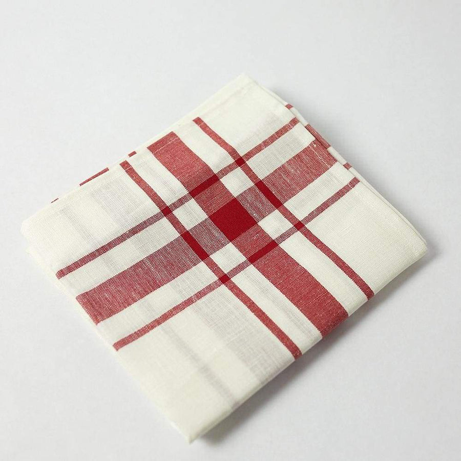 Camaret Tea Towel - Red - Libeco - Table - $26