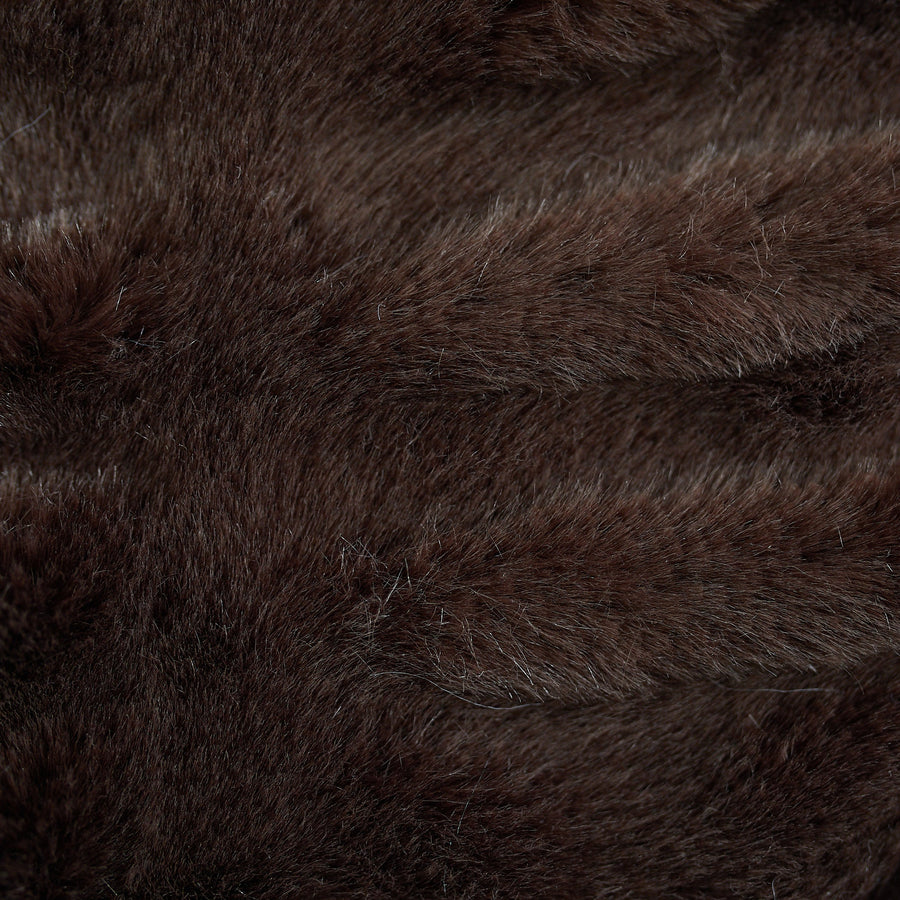 Couture Faux Fur Throw - Grand - 60 x 86 / Mocha Mink - Fabulous Furs - $425