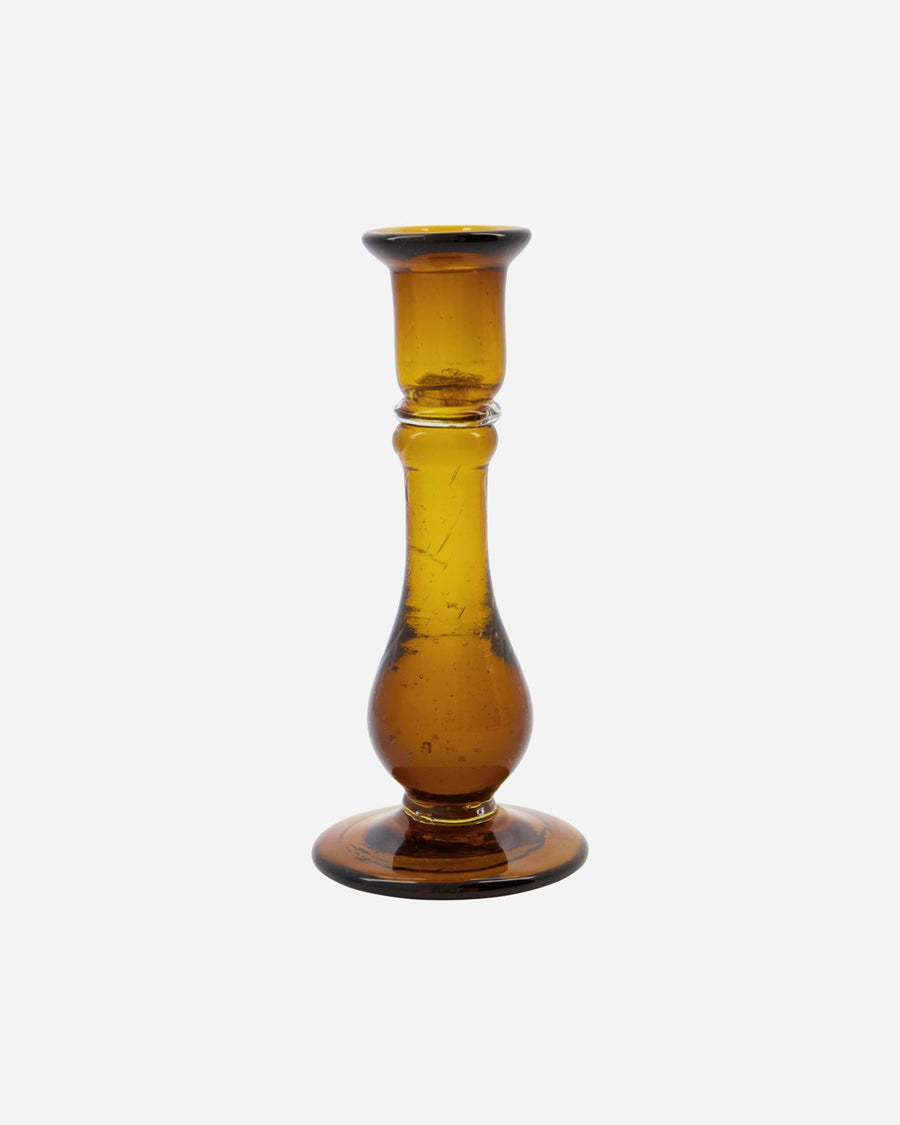 Glee Glass Candle Holder - Amber - Society of Lifestyle - Accessories - $85