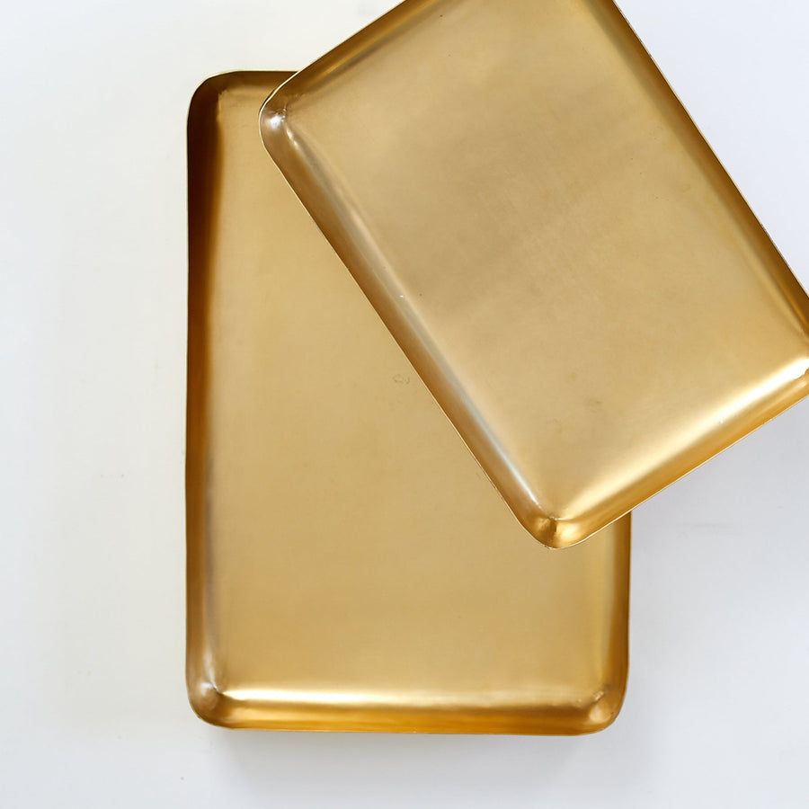 Gold Hand-Crafted Tray - Tozai - Accessories - $60