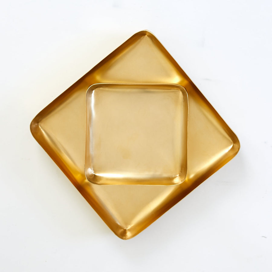 Gold Hand-Crafted Tray - Tozai - Accessories - $32