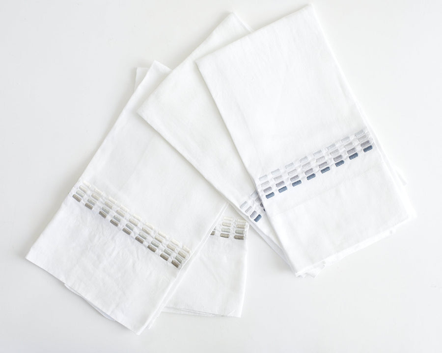 Morse Hand Towels in washed Linen - Stella Tribeca - Table - $85