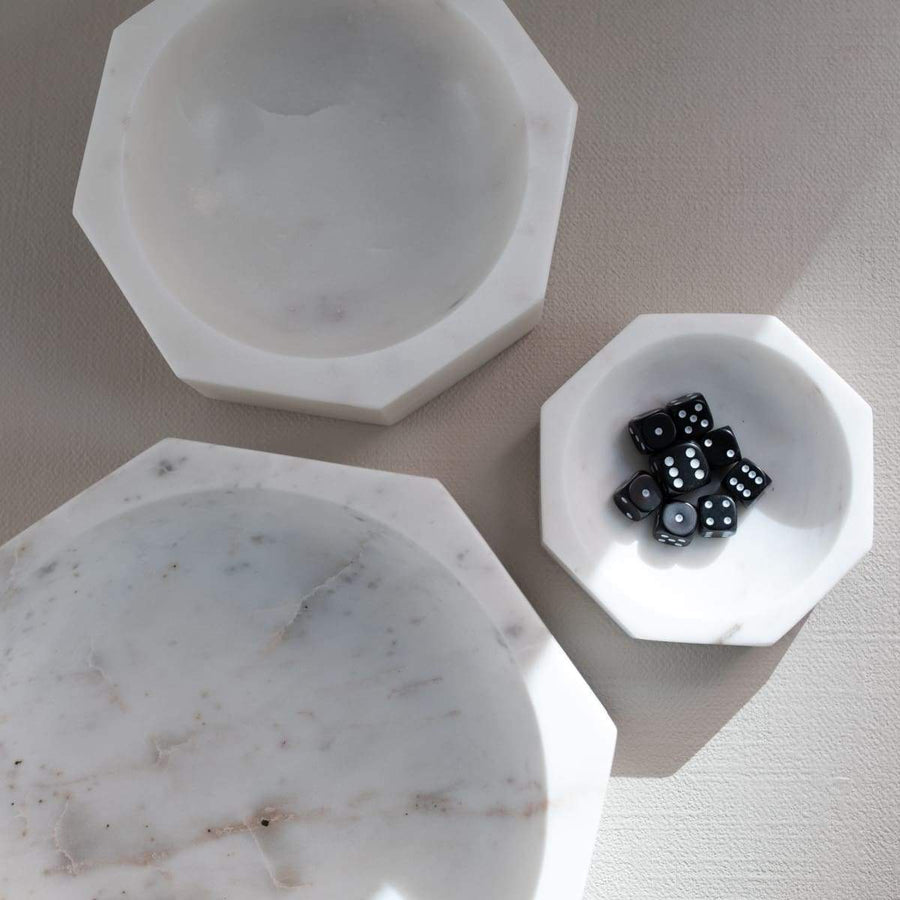 Octagonal Marble Modernist Bowls - Sir/Madam - Accessories - $73