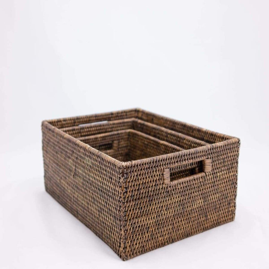 Rectangle Baskets with Handles - Matahari - $63